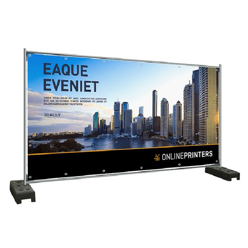 PVC-banderoll f�r byggst�ngsel, v�derbest�ndig och med �ljetter.