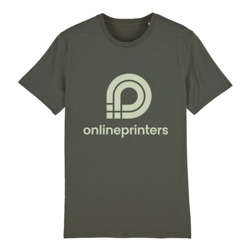 Khakifrgad T-shirt i bomull, unisex-passform, med korta rmar.