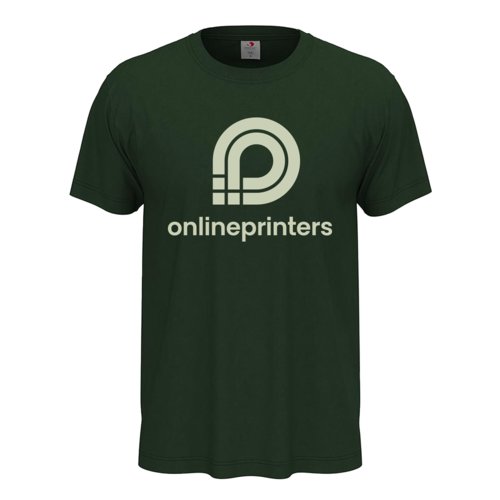 Mrkgrn t-shirt i bomull med korta rmar.