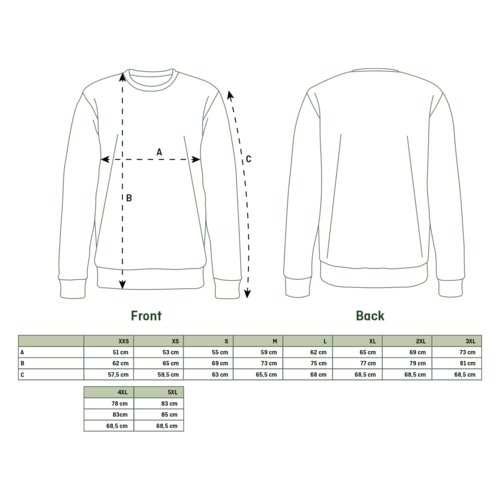 Unisex sweatshirt i tyg med rund hals och lnga rmar.