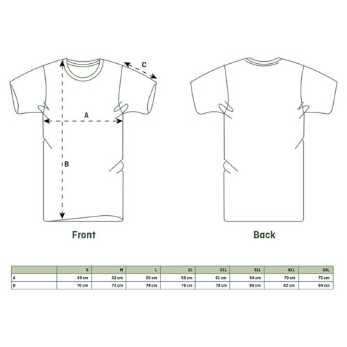 Unisex T-shirt i tyg med korta rmar.