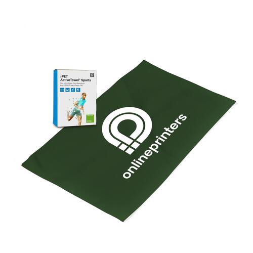 Gr�n aktiv handduk i mikrofiber.