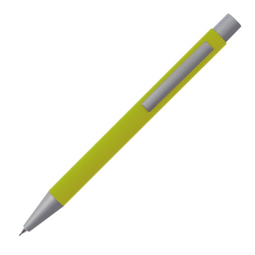 Limegrn stiftpenna med klmma och stift.