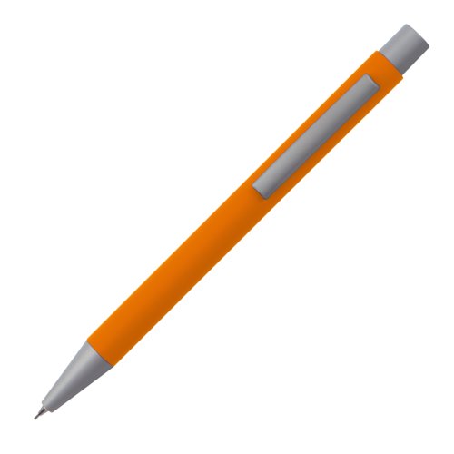 Orange stiftpenna med clip.