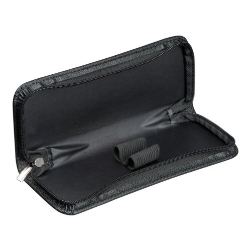 Svart RPU pennfodral med dragkedja.