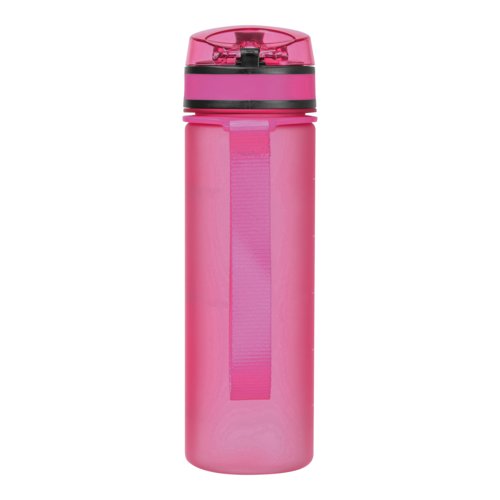 Rosa Tritan vattenflaska med brrem.