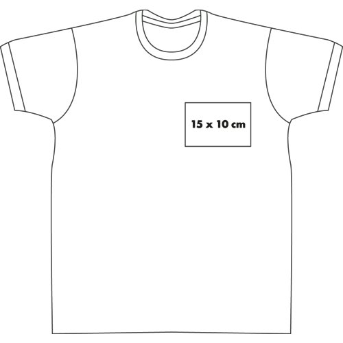 Vit t-shirt i bomull fr mn med korta rmar och rund halsringning.