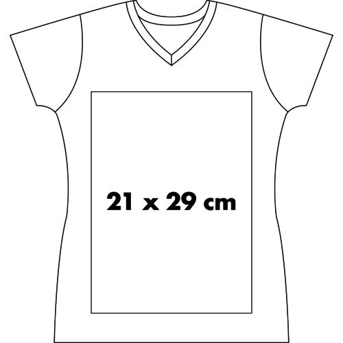 T-shirt i bomull med V-ringning fr dam.