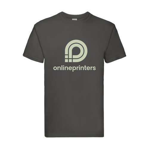Gr herr-T-shirt i bomull med korta rmar.