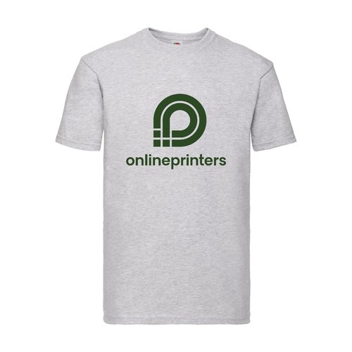 Grmelerad bomulls-T-shirt fr mn med korta rmar.