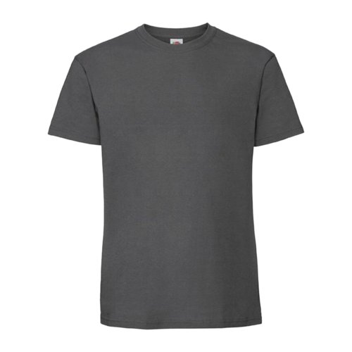 Mrkgr bomulls-T-shirt med korta rmar.