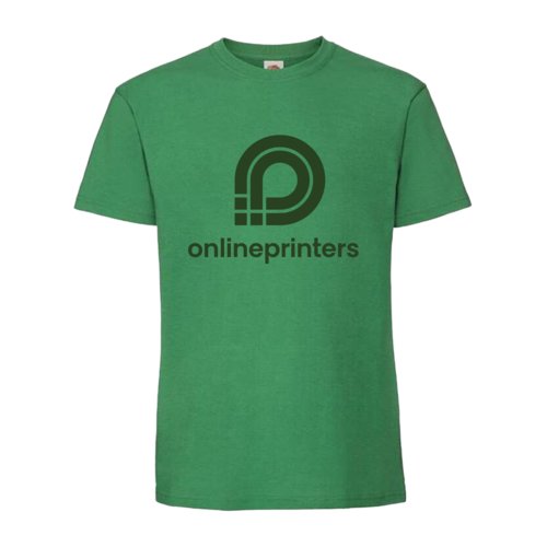 Grn bomulls-T-shirt fr mn med korta rmar.