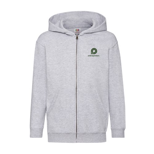 Grmelerad sweatshirtjacka i bomullsblandning med huva och hel dragkedja.