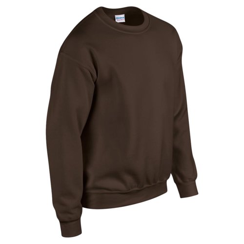 Mrkbrun sweatshirt i bomullsblandning fr mn.