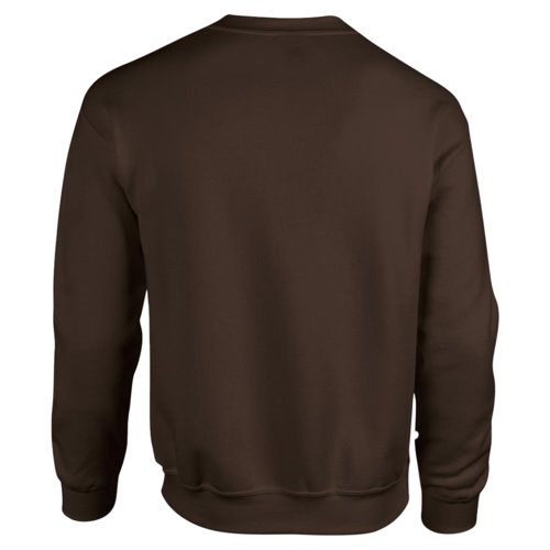 Mrkbrun sweatshirt fr mn i bomull-polyesterblandning.