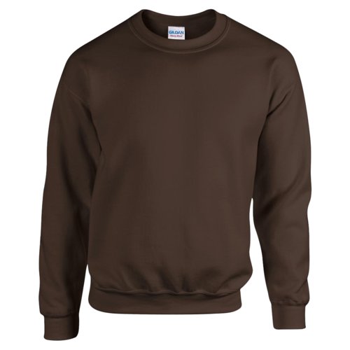 Mrkbrun sweatshirt i bomullsblandning fr mn.