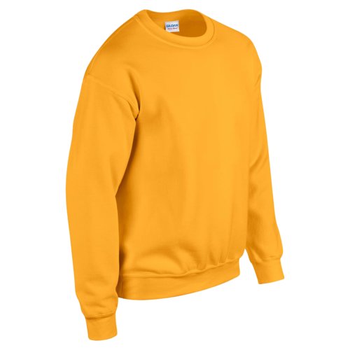 Gyllengul sweatshirt i bomullsblandning med rund hals.