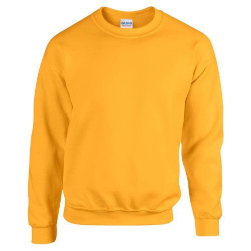 Gyllengul sweatshirt i bomullsblandning fr mn.