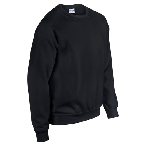 Svart sweatshirt i bomullsblandning fr mn med rund hals.