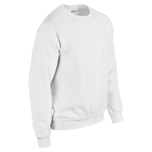 Vit sweatshirt i bomull-polyesterblandning fr mn.