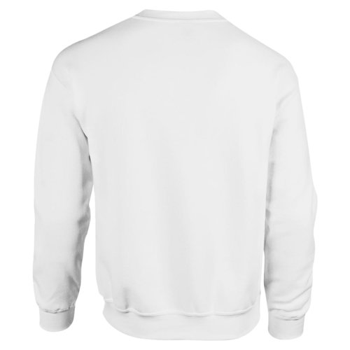 Vit sweatshirt fr mn i bomull och polyester.
