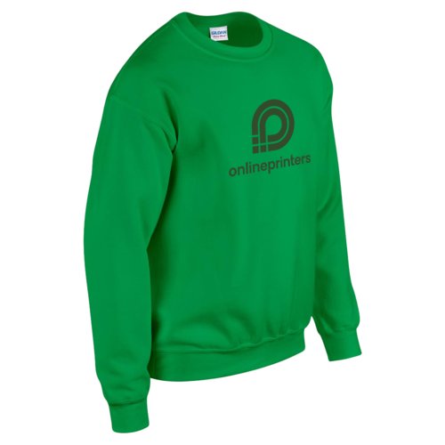 Grn sweatshirt i bomullsblandning fr mn.