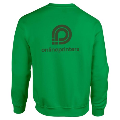 Grn sweatshirt i bomullsblandning fr mn.