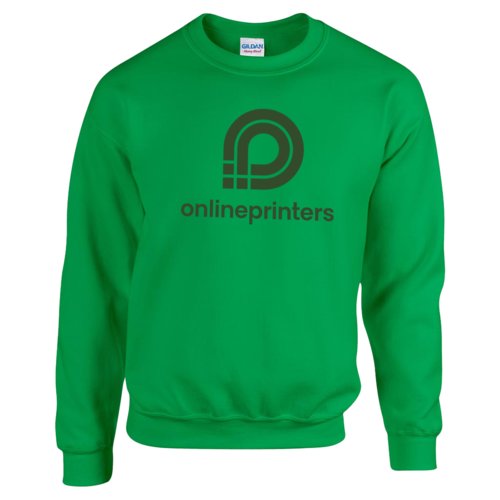 Grn sweatshirt i blandmaterial fr mn.