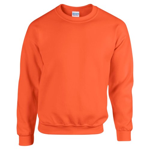 Orange herrtrja i bomullsblandning med rund hals och lnga rmar.