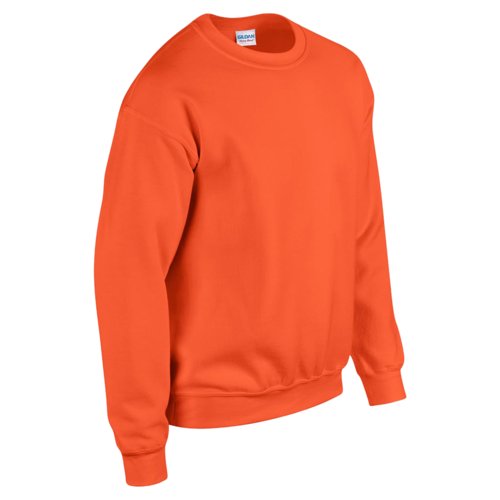Orange herrtrja i bomullsblandning med rund hals.