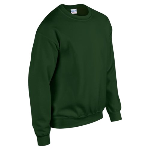Mrkgrn sweatshirt i bomullsblandning fr mn.