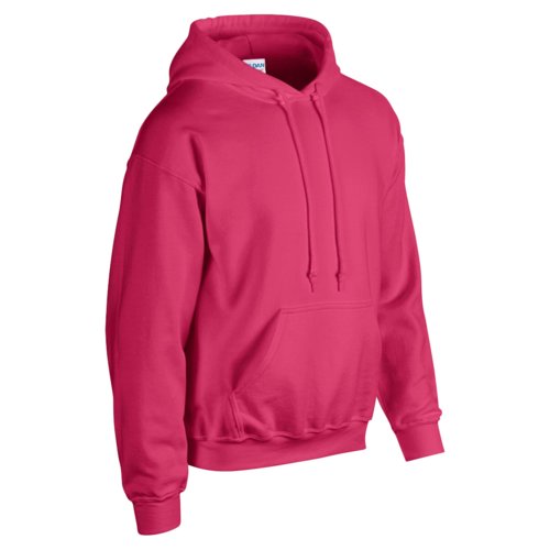 Rosa bomullsblandning hoodie med huva och knguruficka fr mn.