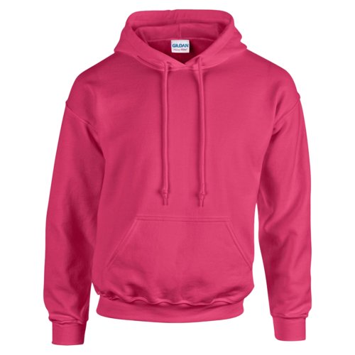 Rosa bomullsblandad huvtrja med huva och knguruficka.