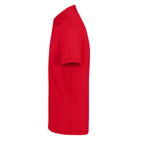 Rd piktrja i tervunnen polyester och bomull fr mn.