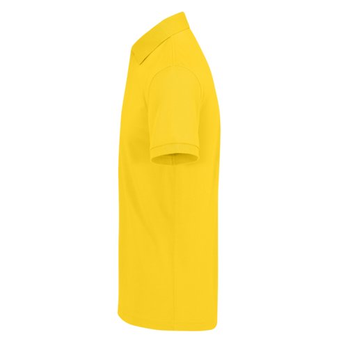 Gul piktrja i tervunnen polyester-bomullsblandning, klassisk skrning.