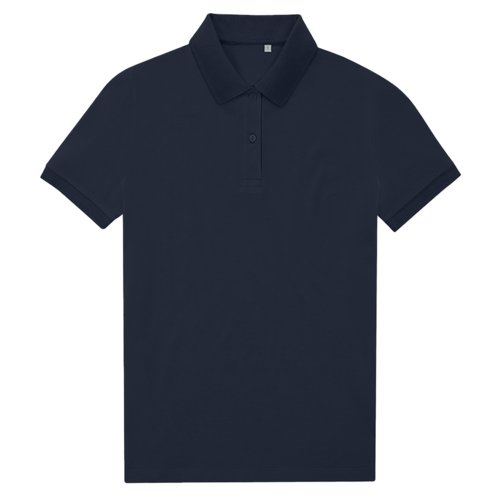 Marinbl dam-piktrja av tervunnen polyester-bomullsblandning.