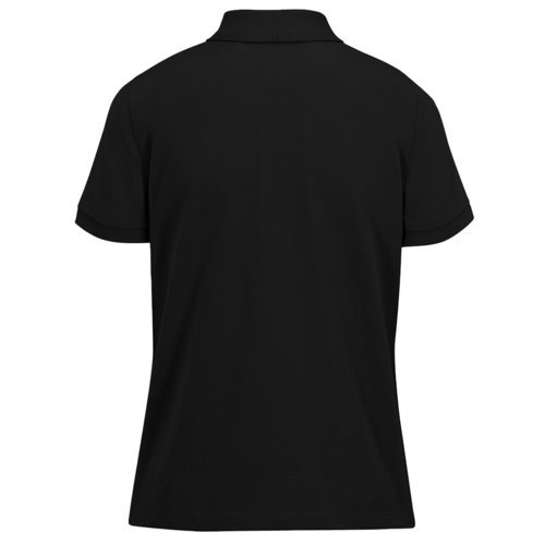 Svart dam piktrja i tervunnen polyester och bomull med korta rmar.