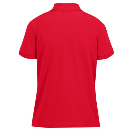 Rd piktrja i tervunnen polyester och bomull fr dam.