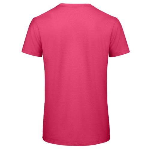 Fuchsiafrgad ekologisk bomulls-t-shirt med korta rmar.