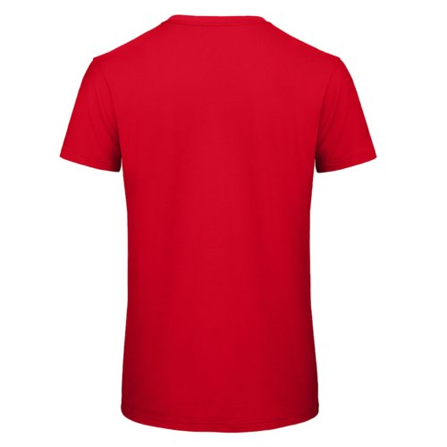 Rd ekologisk bomulls-T-shirt fr mn med korta rmar.