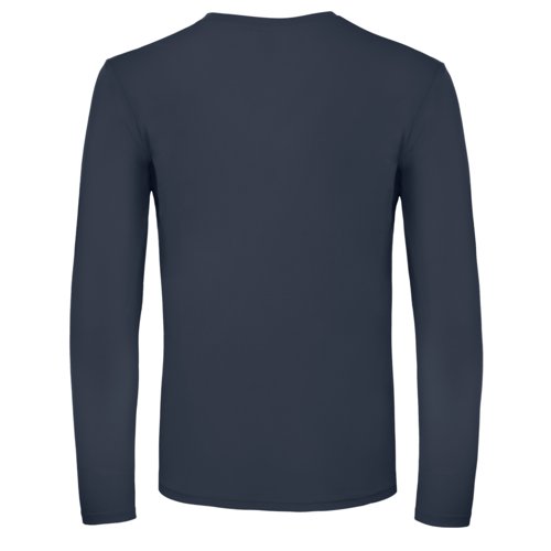 Marinbl lngrmad T-shirt i bomull fr mn.