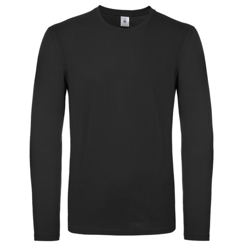 Svart lngrmad t-shirt i bomull.
