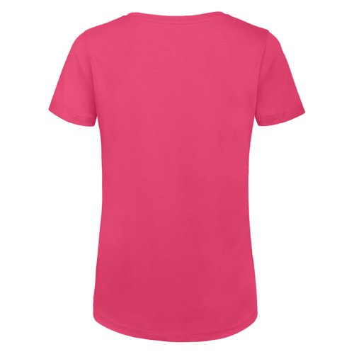 Rosa dam T-shirt i ekologisk bomull med korta rmar.