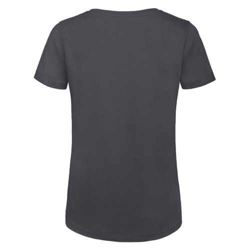 Mrkgr dam T-shirt i ekologisk bomull med korta rmar.