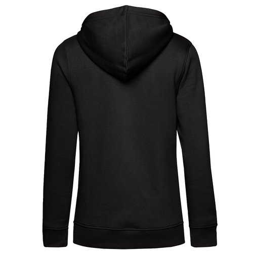 Svart damhoodie i bomullsblandning med huva.