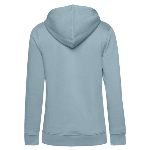 Ljusbl damhoodie i bomull-polyesterblandning med huva.