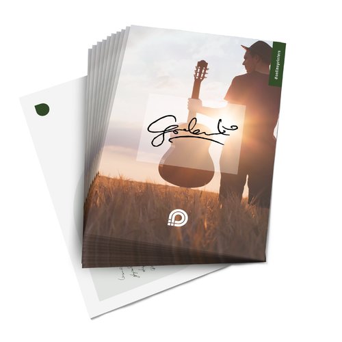 Autografkort av papper.