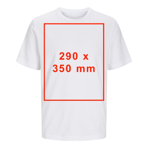 Vit T-shirt i bomull med korta ärmar, unisex.