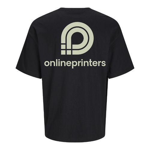 Svart unisex-t-shirt i ekologisk bomull med oversized passform.