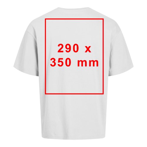 Vit oversized T-shirt i bomull, unisex.
